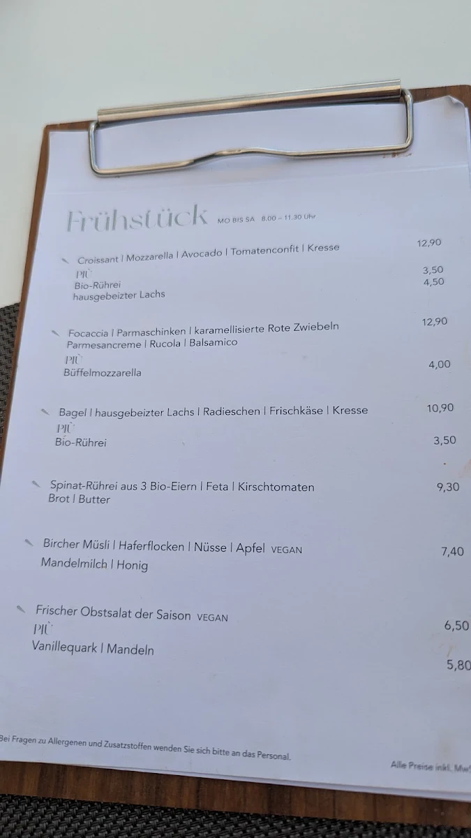 Speisekarte, PIÙ