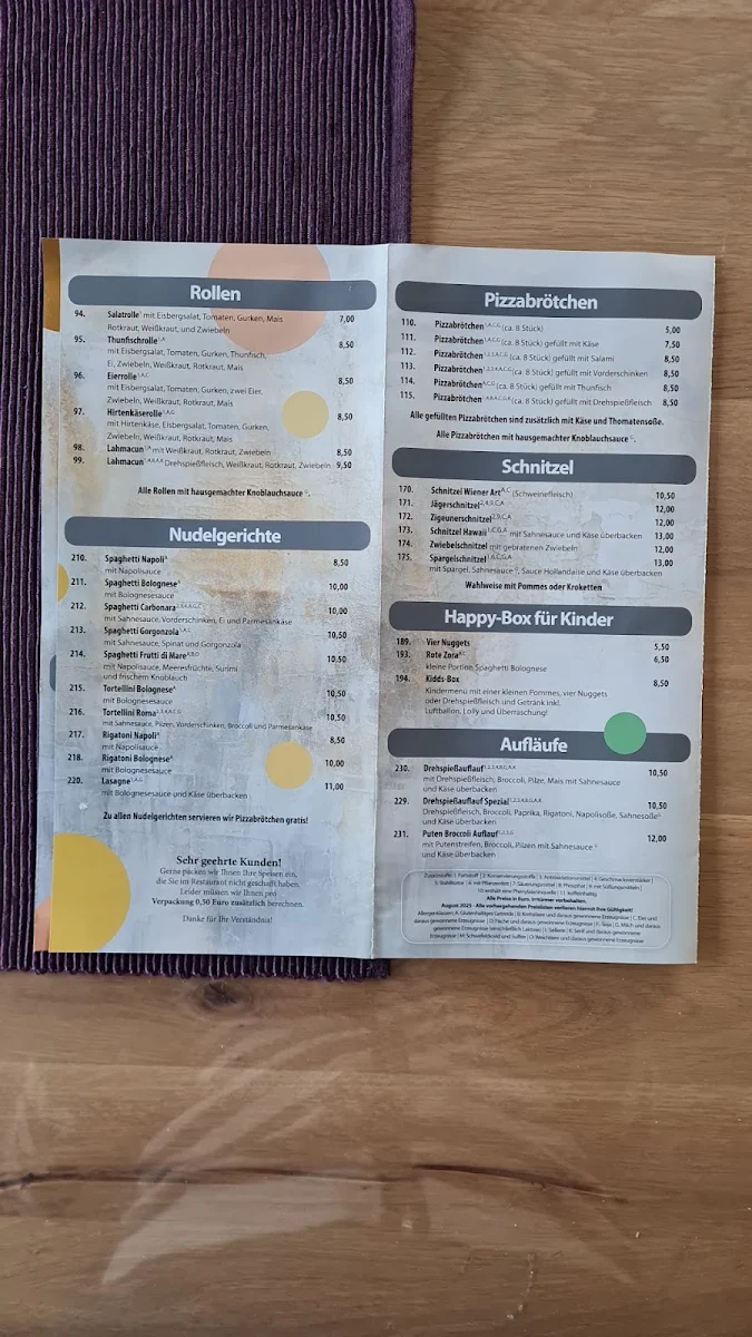 Speisekarte photo 2