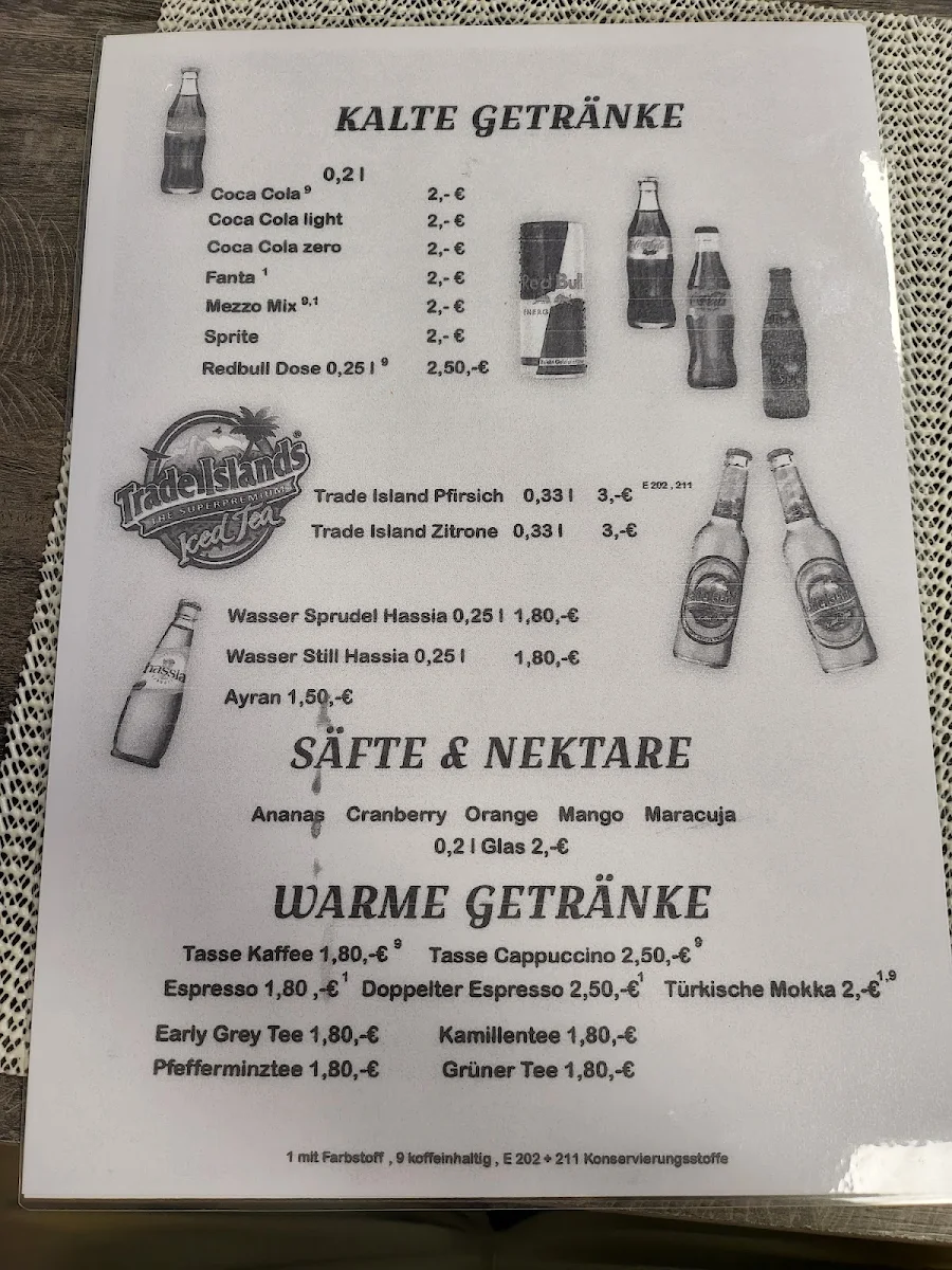 Speisekarte, Dursun's Frühstück Café