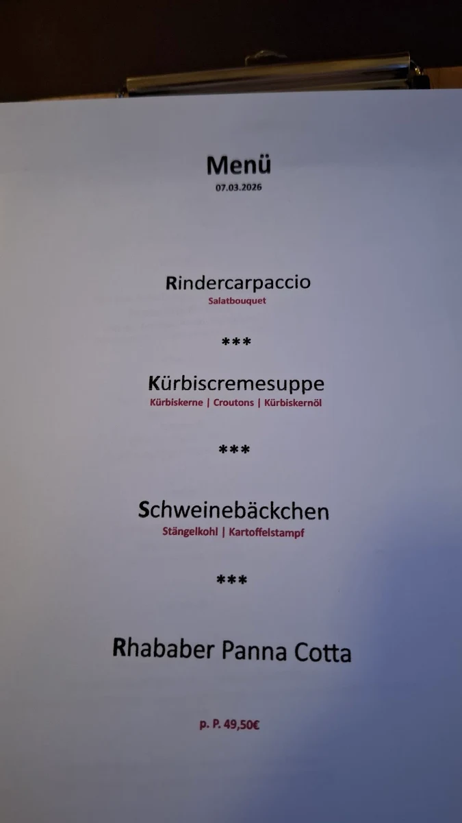 Speisekarte photo 1