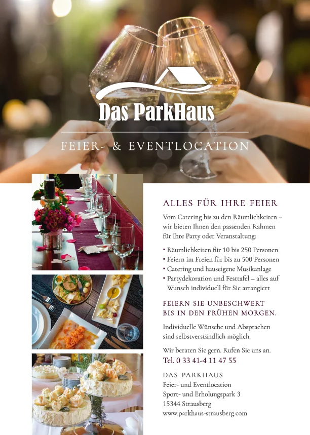 Speisekarte, Park-Haus Strausberg