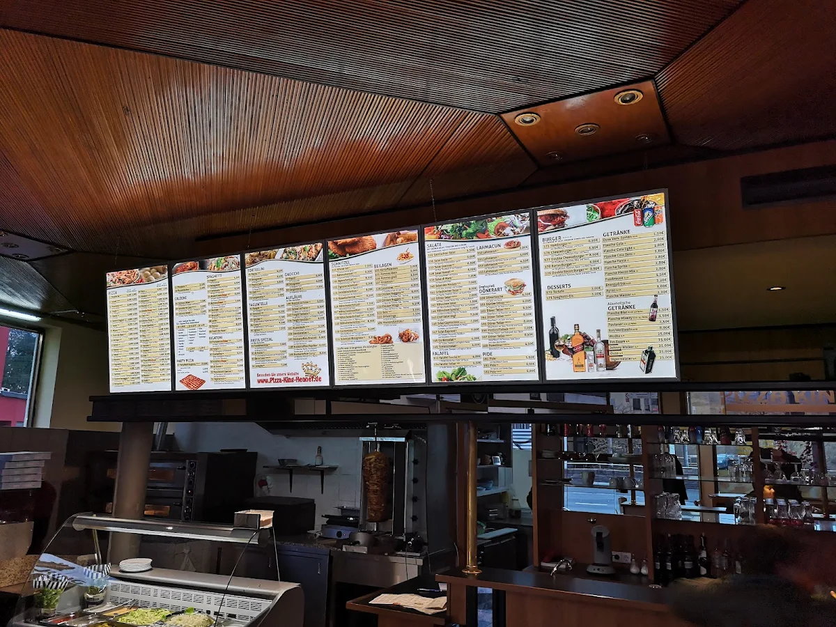 Speisekarte, Pizza King Hennef