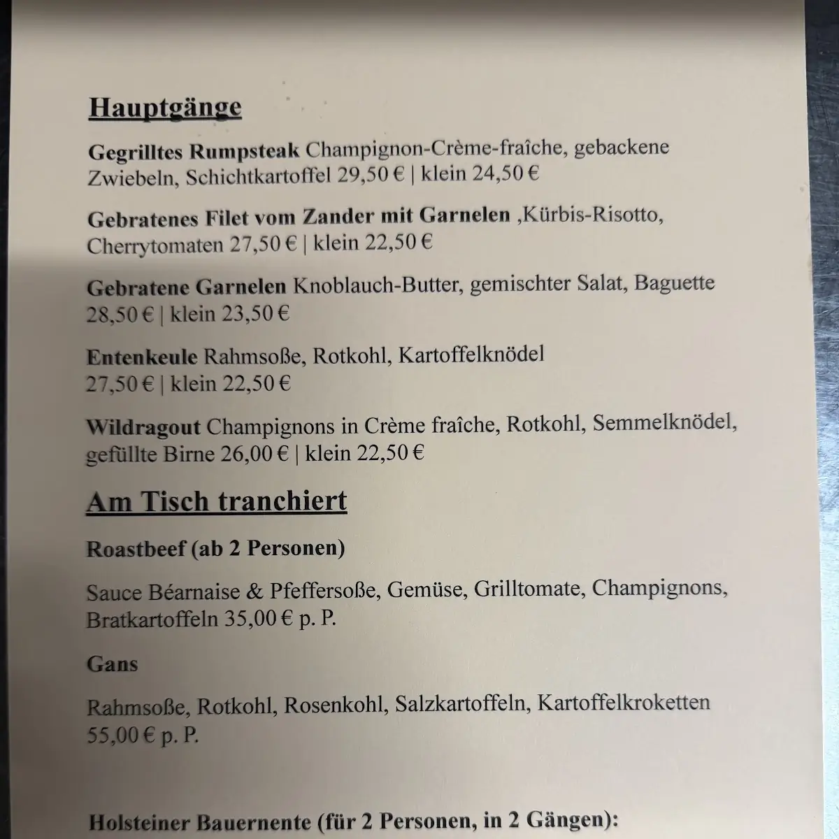 Speisekarte photo 2