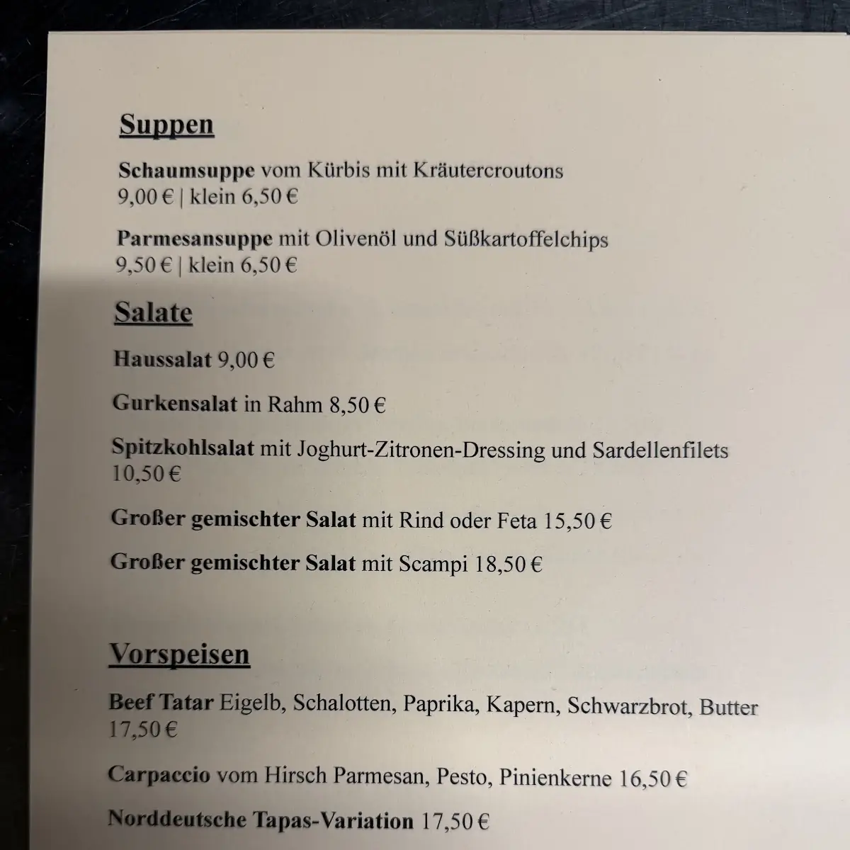 Speisekarte photo 4