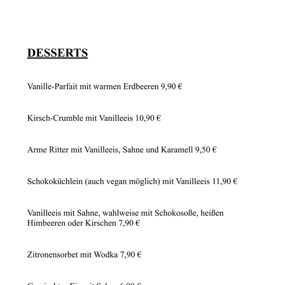 Speisekarte photo 9