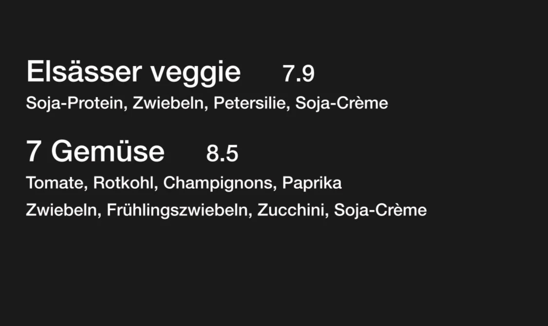 Speisekarte, DIE BREZEL