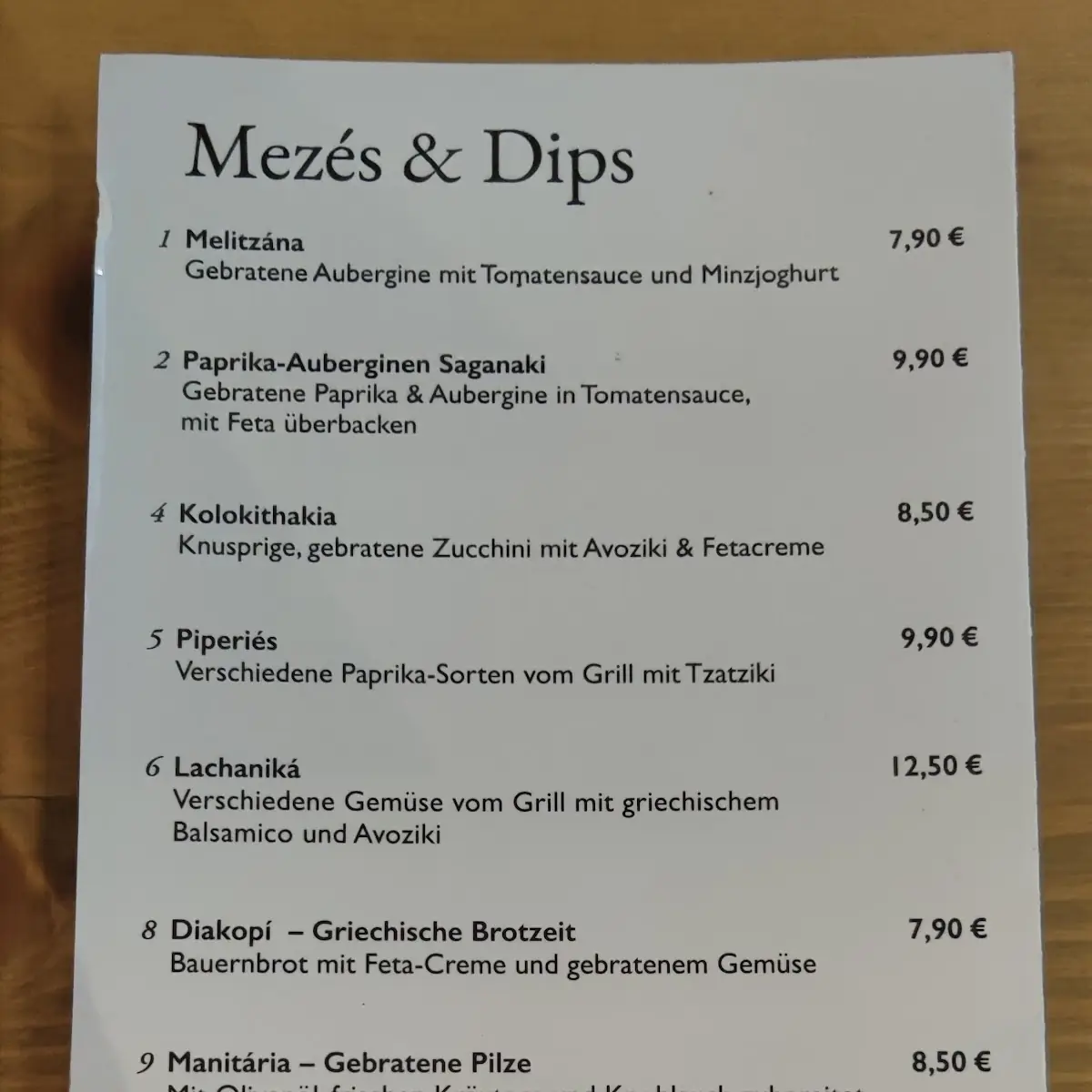 Speisekarte photo 3