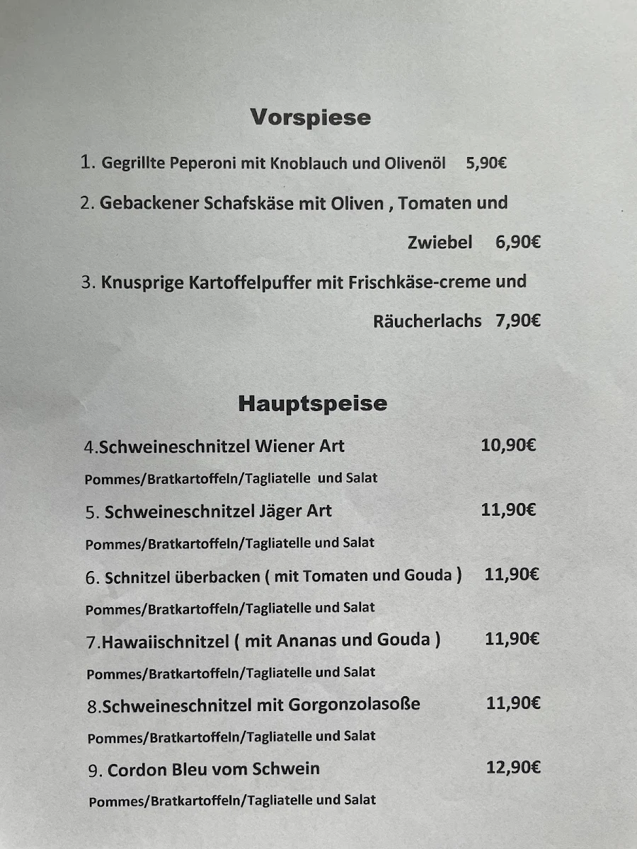 Speisekarte photo 2