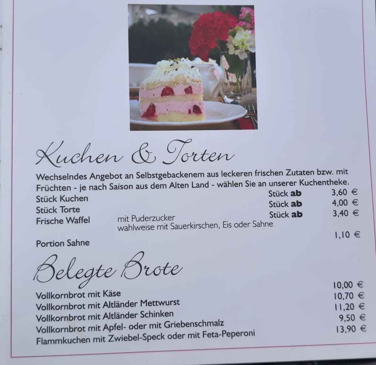 Speisekarte photo 1