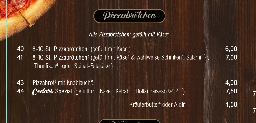 Speisekarte photo 3