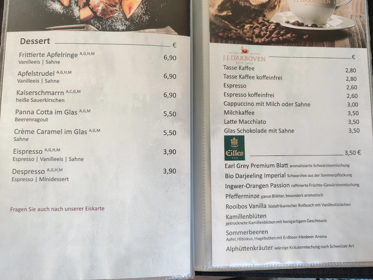 Speisekarte, Restaurant Bölle