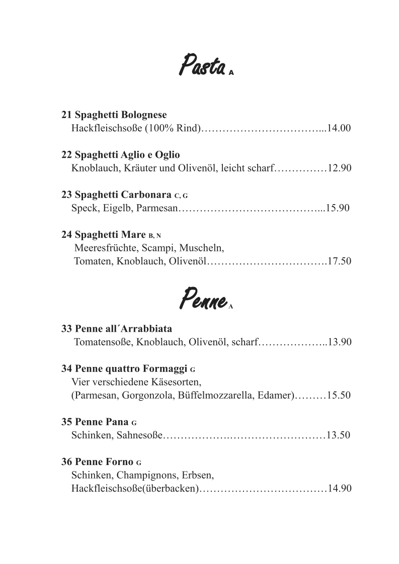 Speisekarte photo 5