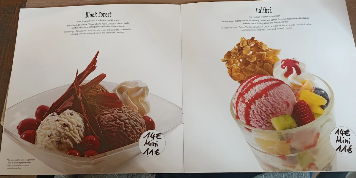 Speisekarte, Café Kröpcke