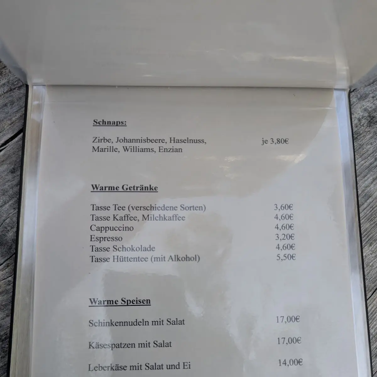 Speisekarte photo 1
