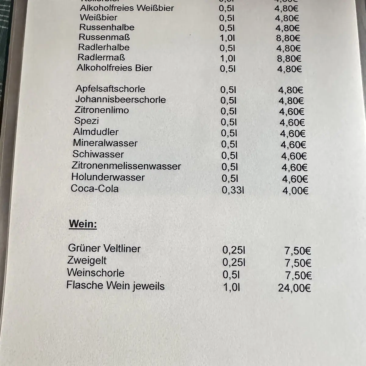 Speisekarte photo 4