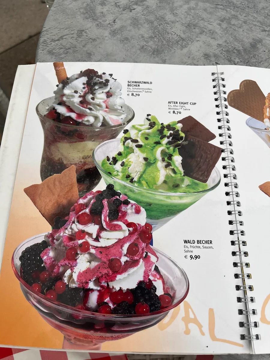 Speisekarte, Eiscafé CASAL
