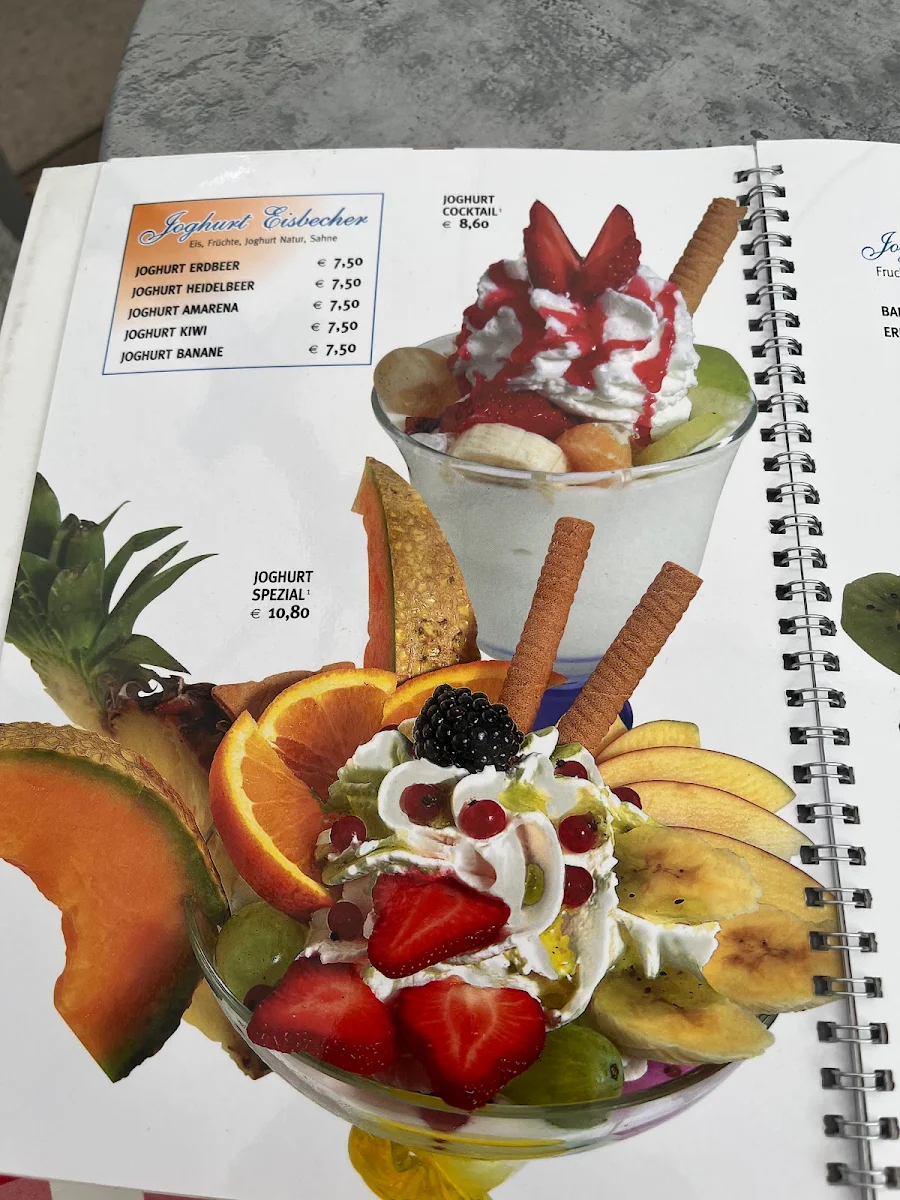 Speisekarte, Eiscafé CASAL