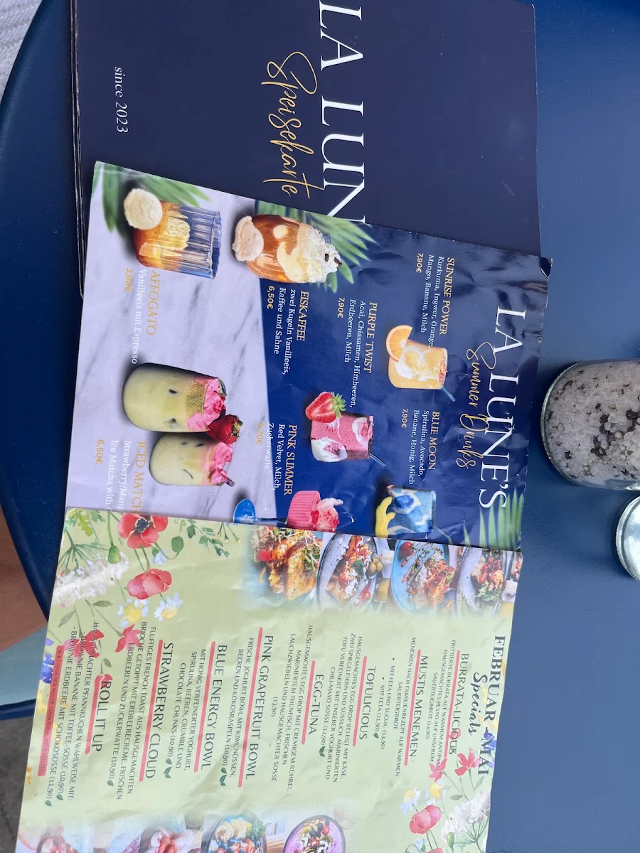Speisekarte, La Lune Café Brunch