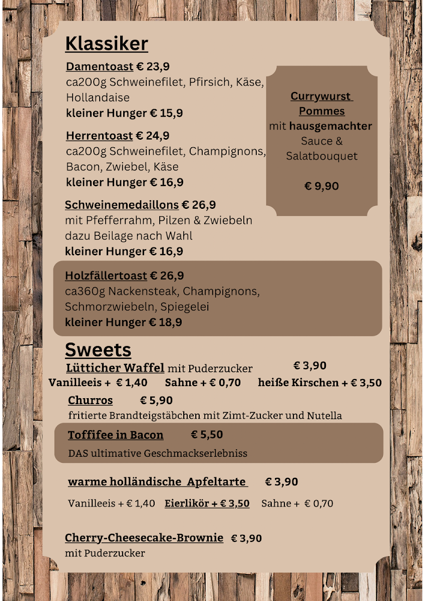 Speisekarte, WerkStadt Restaurant & Eventgastronomie Borken