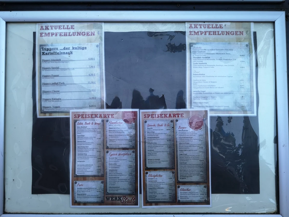 Speisekarte, WerkStadt Restaurant & Eventgastronomie Borken