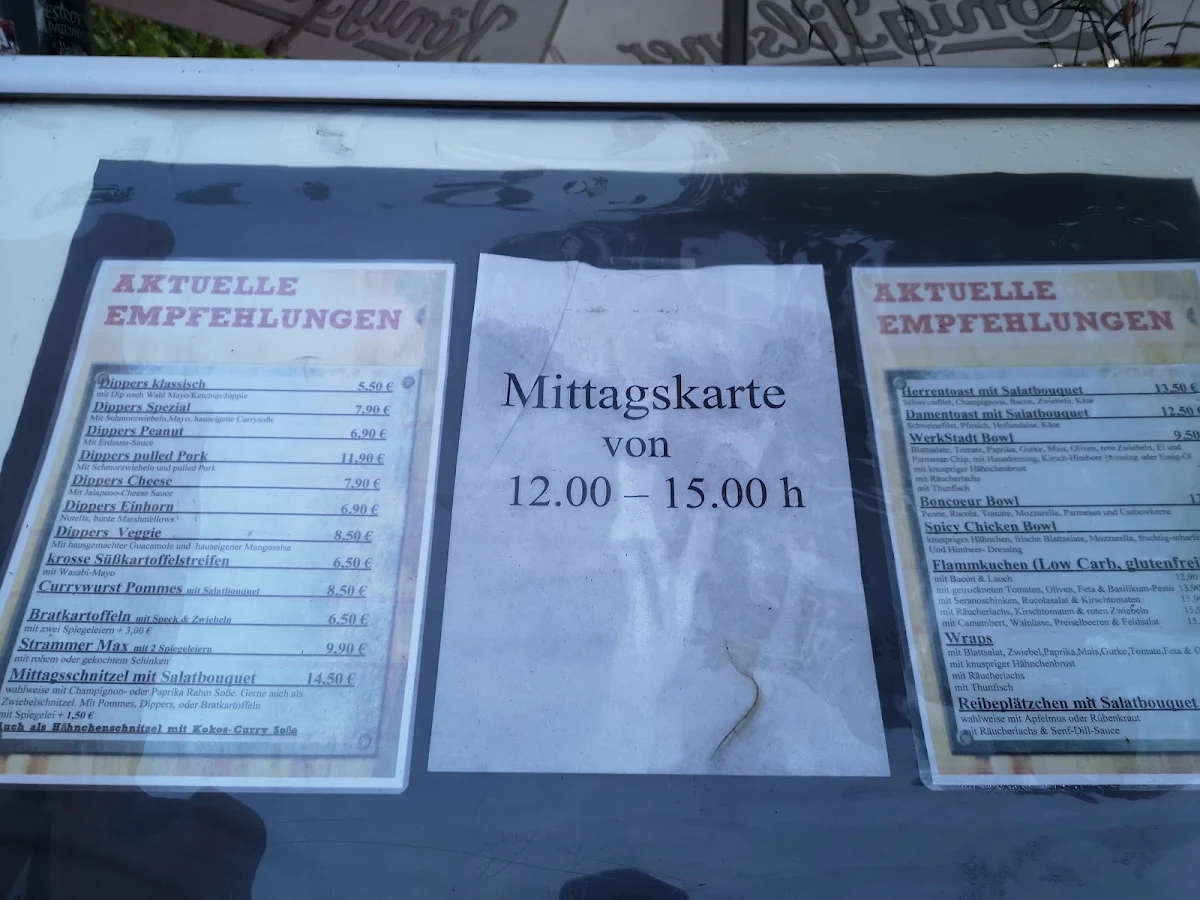Speisekarte, WerkStadt Restaurant & Eventgastronomie Borken