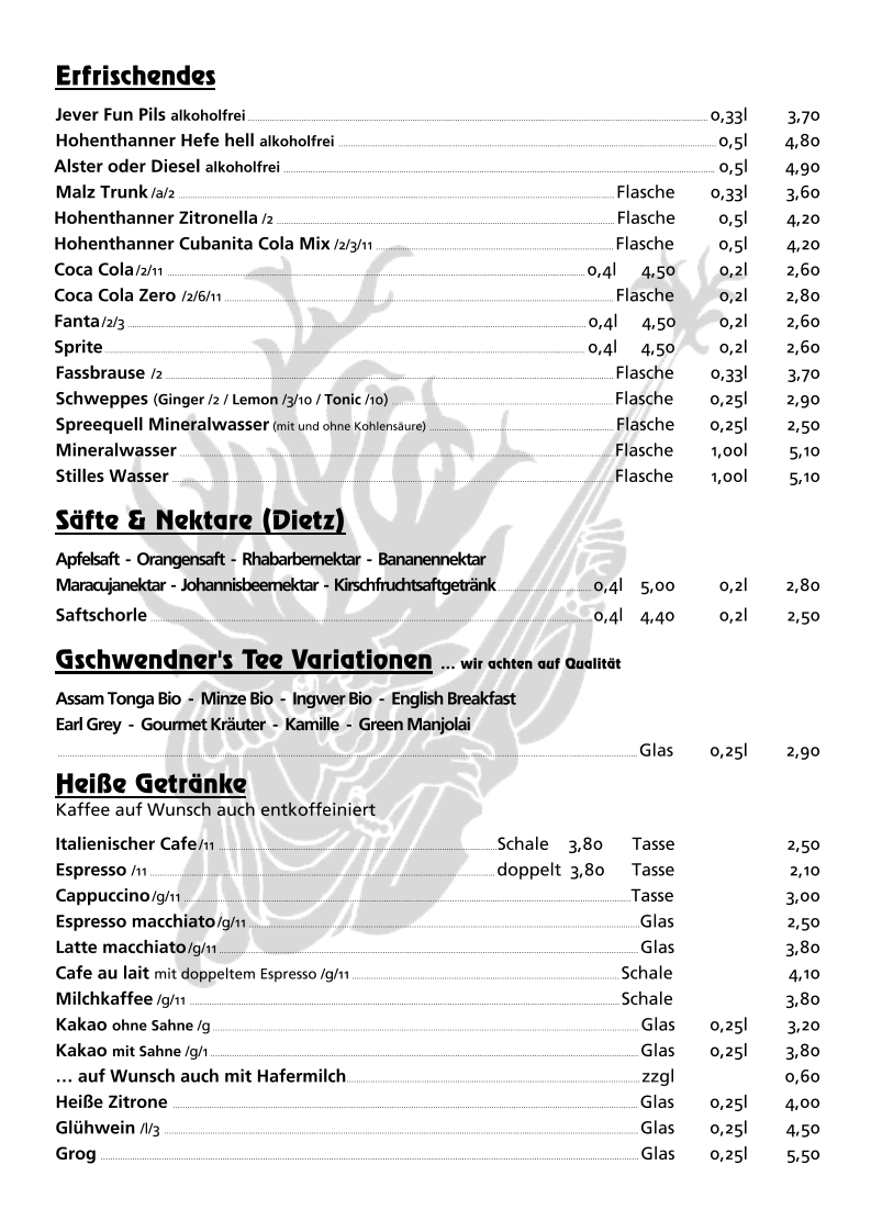 Speisekarte photo 2