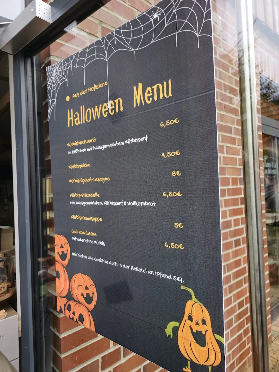 Speisekarte, Hofladen & Café „Zum Bullenstall“