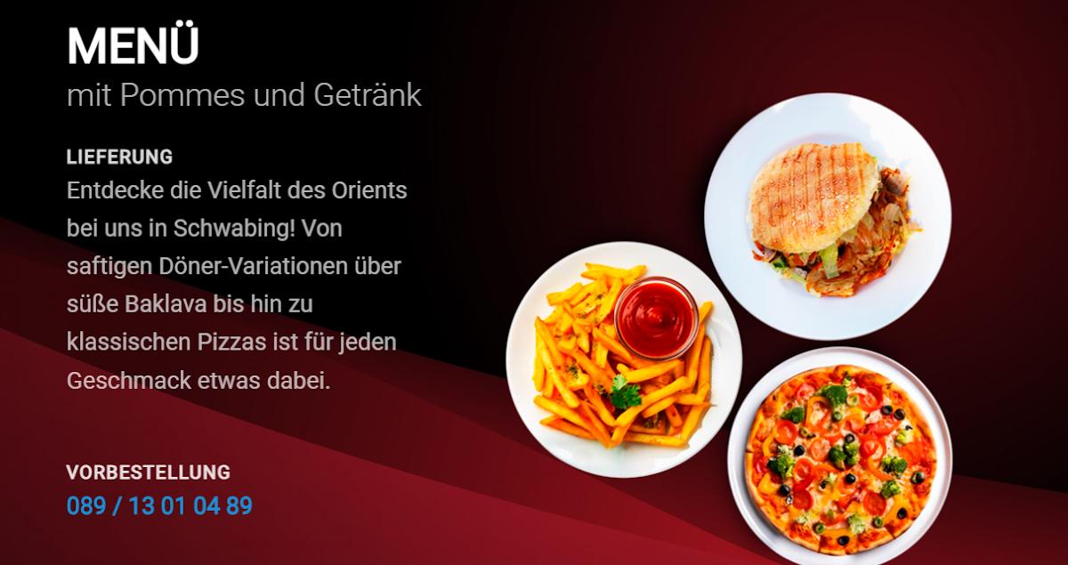 Speisekarte, All in One Restaurant & Bar
