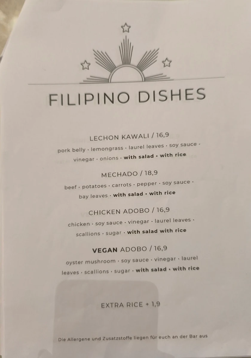 Speisekarte, Tambayan