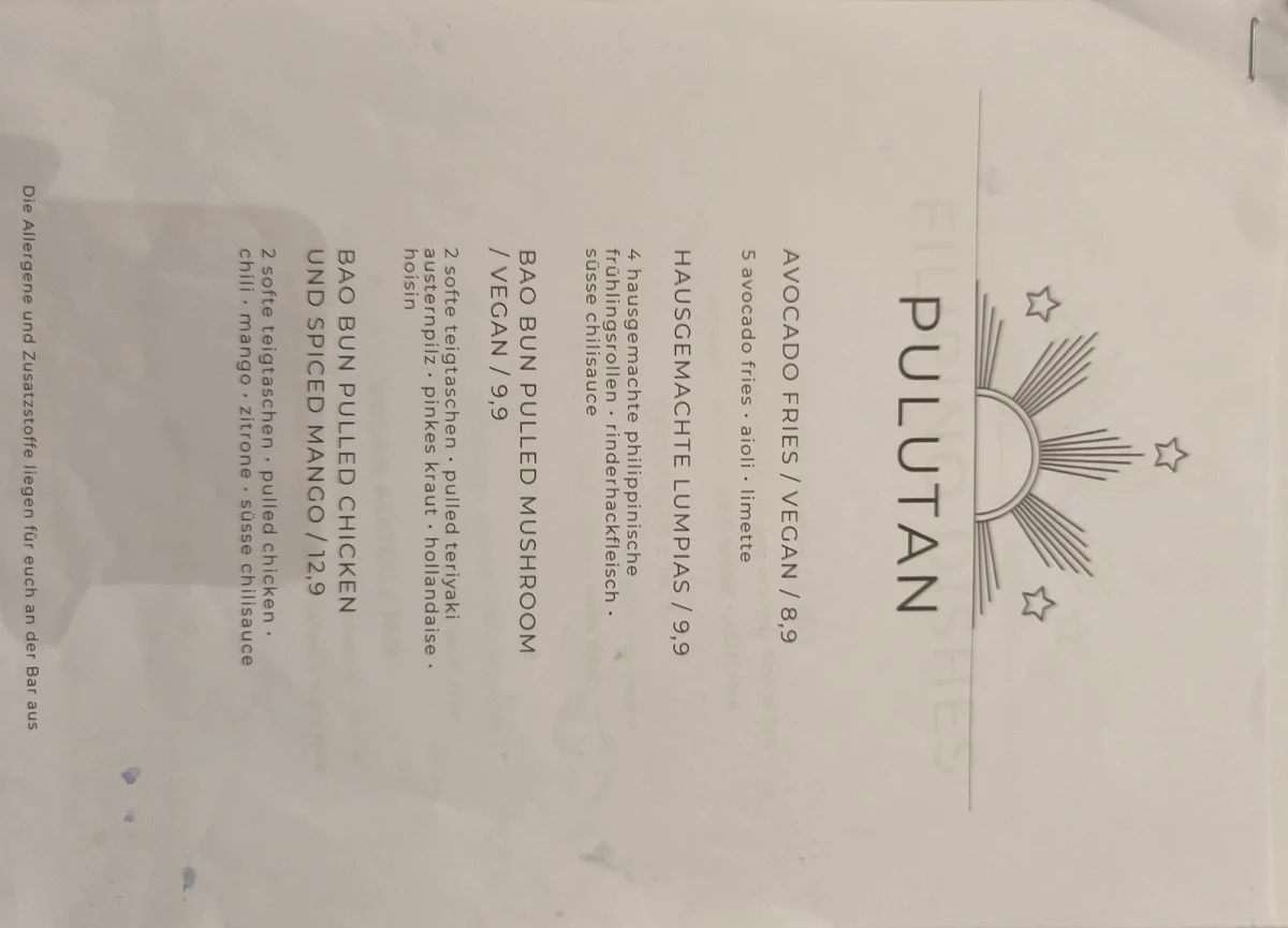 Speisekarte, Tambayan