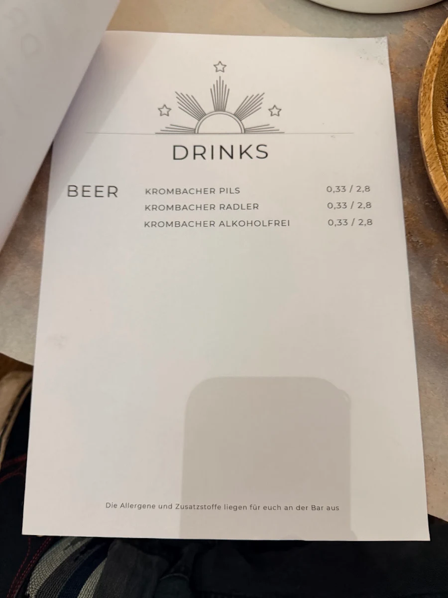 Speisekarte, Tambayan