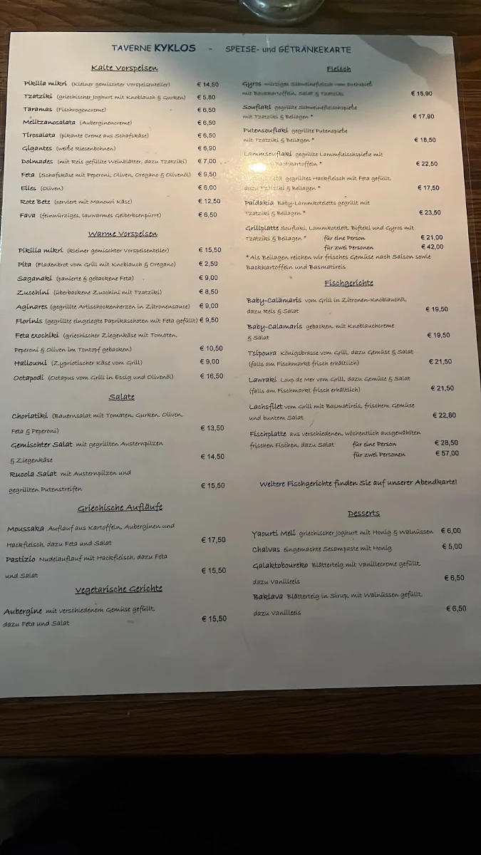 Speisekarte photo 1