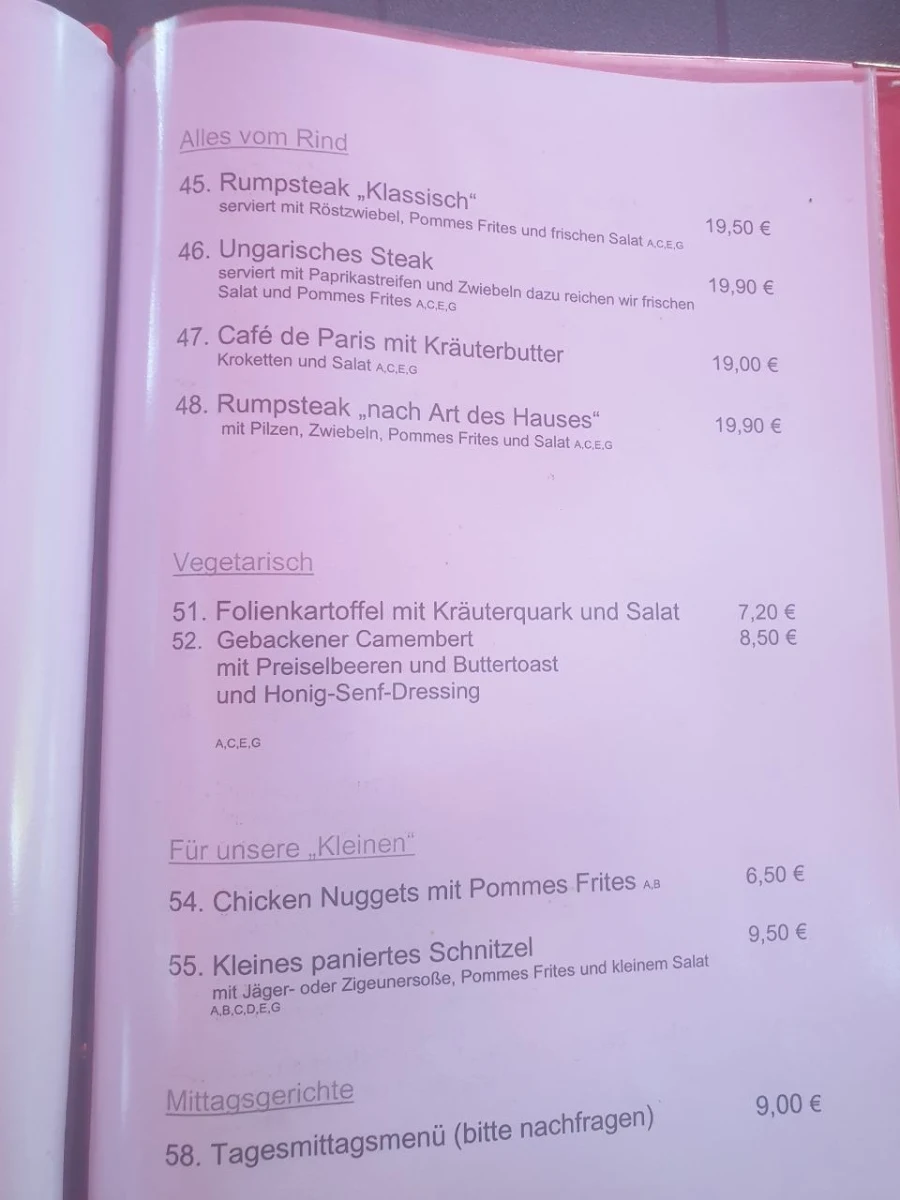 Speisekarte photo 1