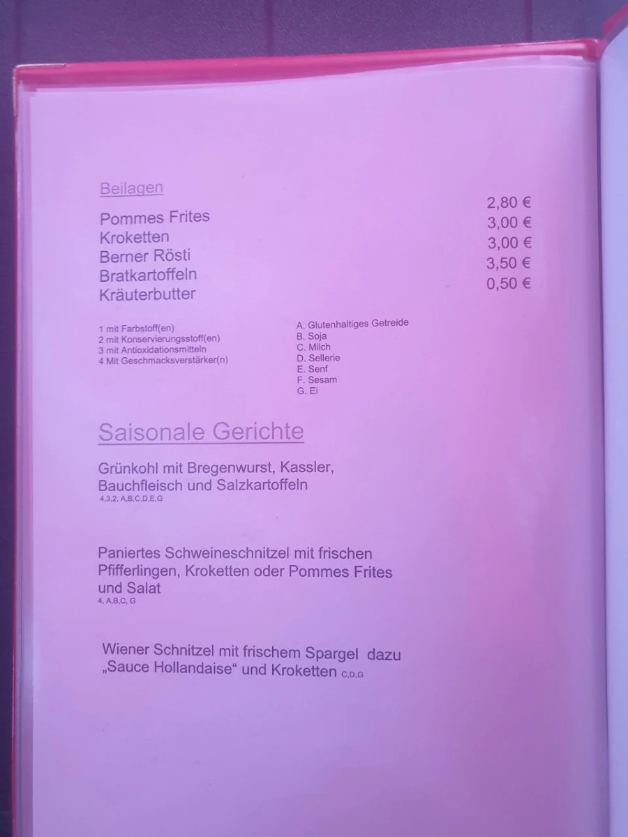 Speisekarte photo 2