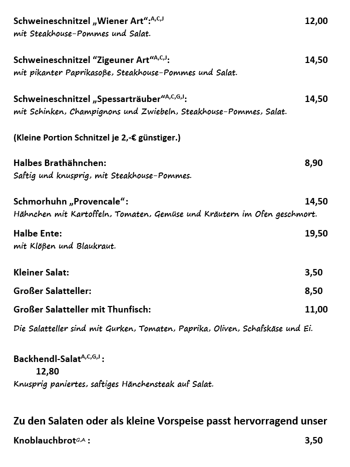 Speisekarte photo 2