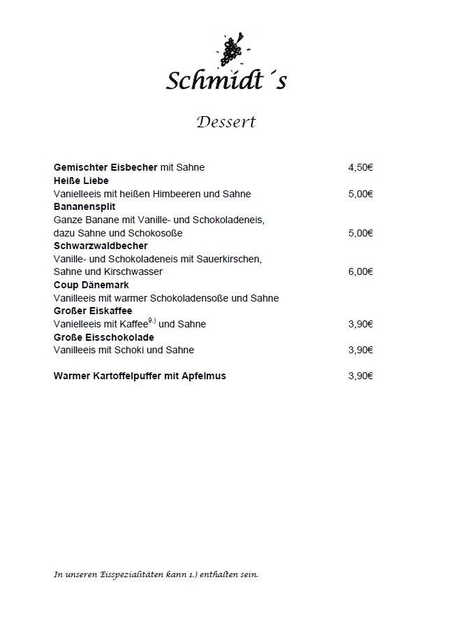Speisekarte photo 3