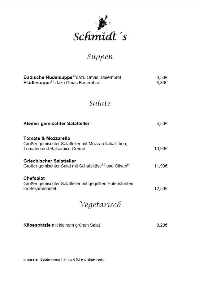 Speisekarte photo 4