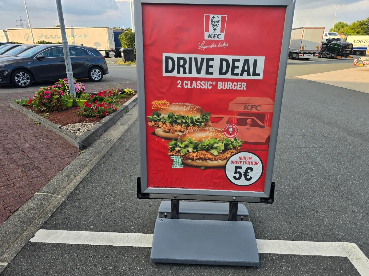 Speisekarte, Kentucky Fried Chicken