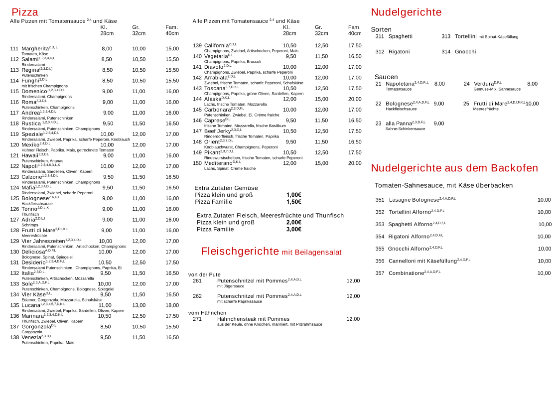 Speisekarte photo 1