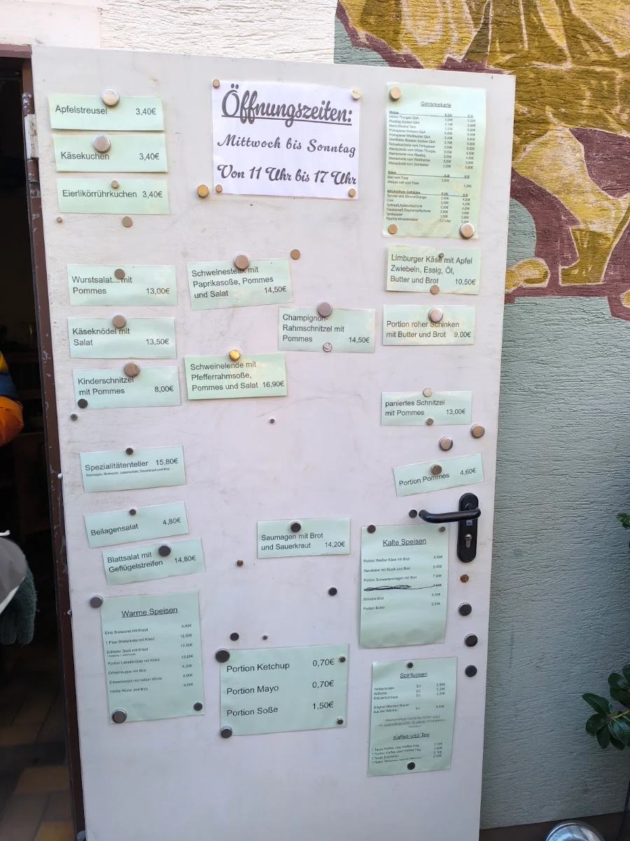 Speisekarte, Drei Buchen