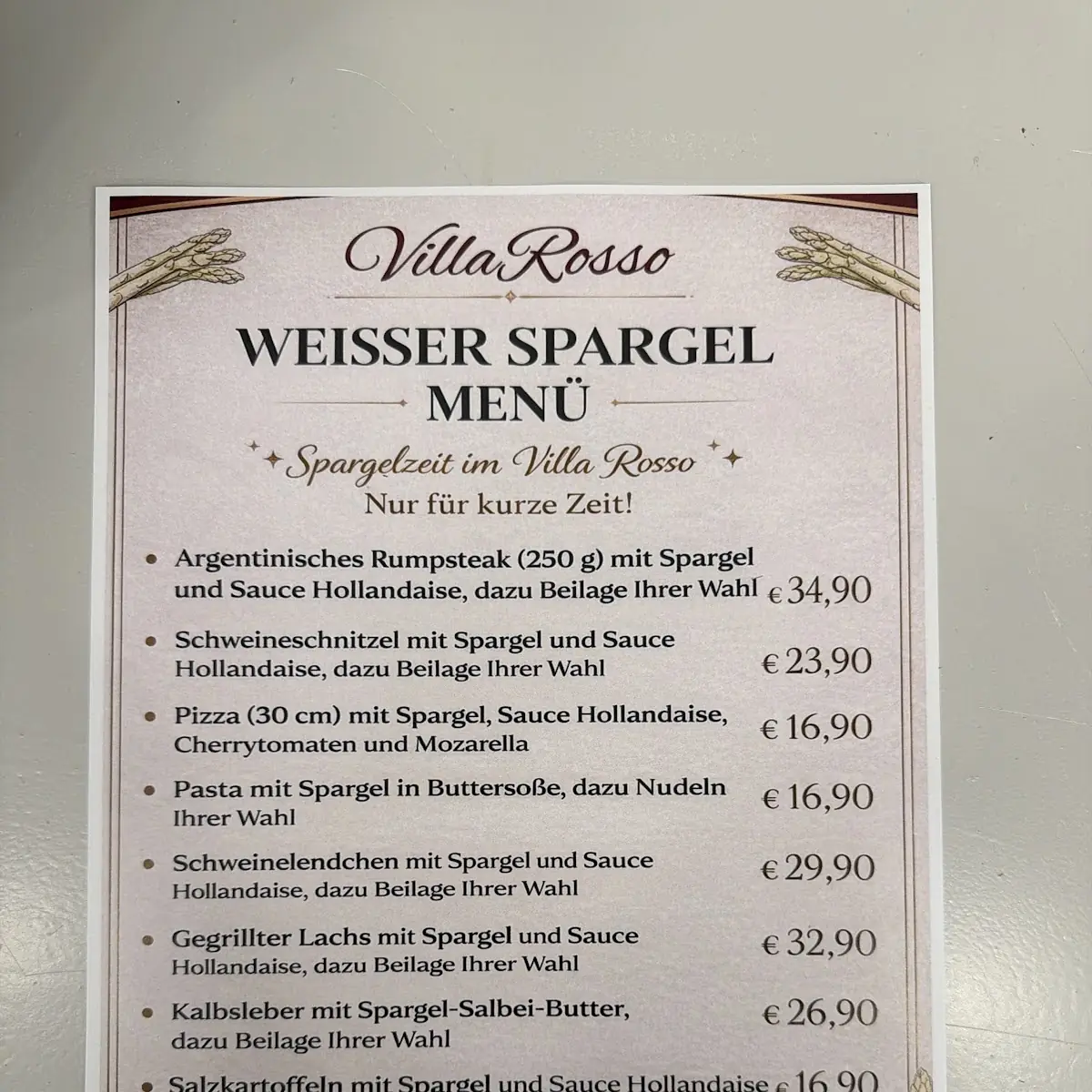 Speisekarte photo 1