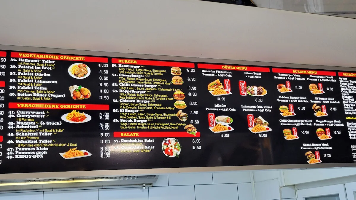 Speisekarte, Dubai Grill