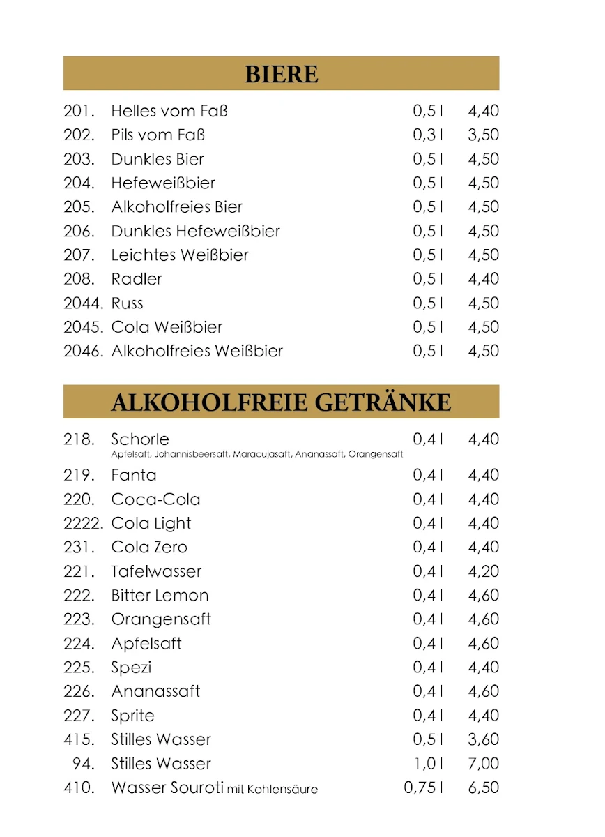 Speisekarte photo 2