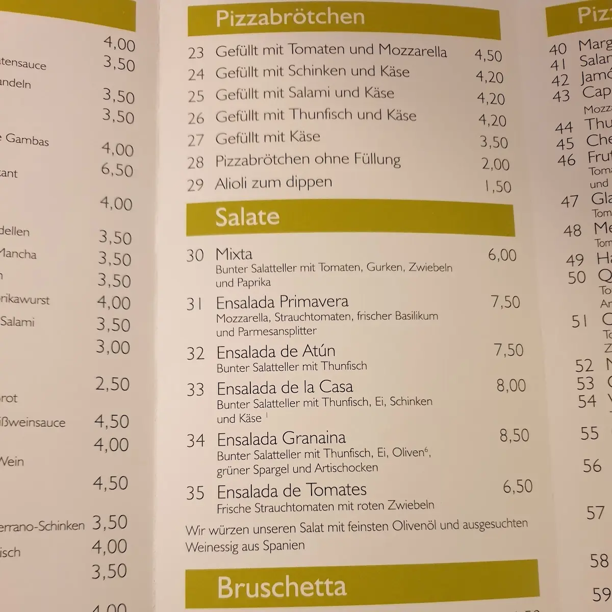 Speisekarte, Collo | Restaurant & Bar