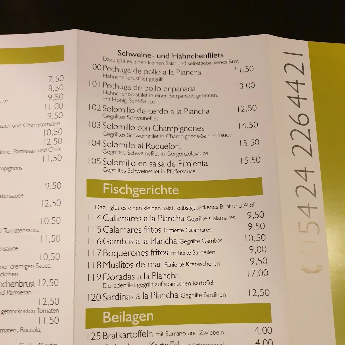 Speisekarte, Collo | Restaurant & Bar