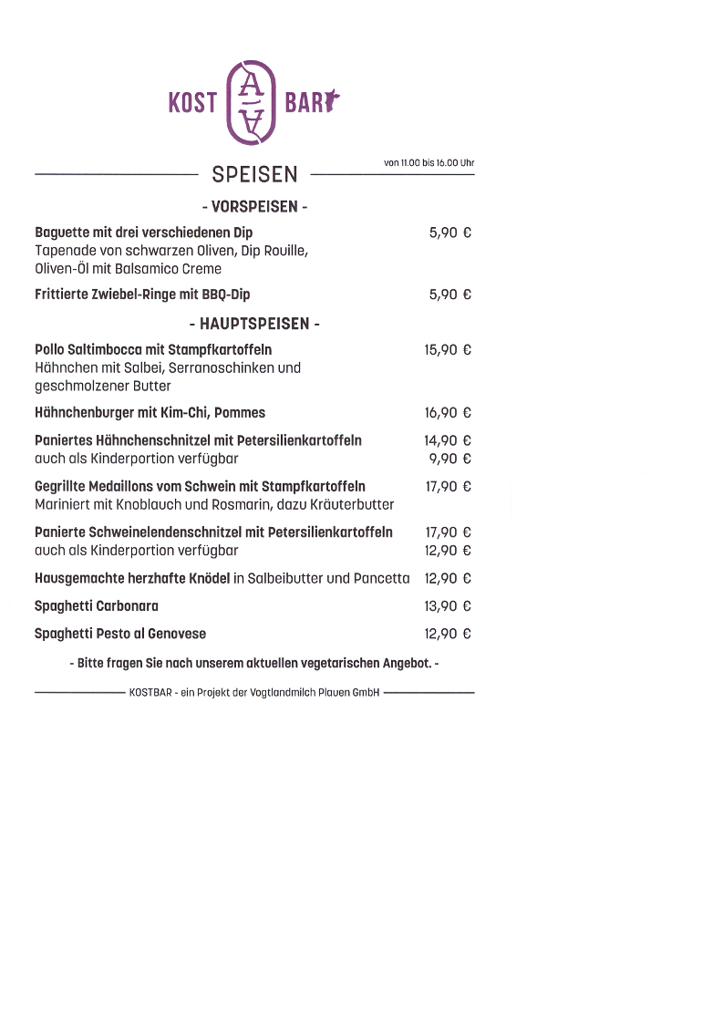Speisekarte photo 3
