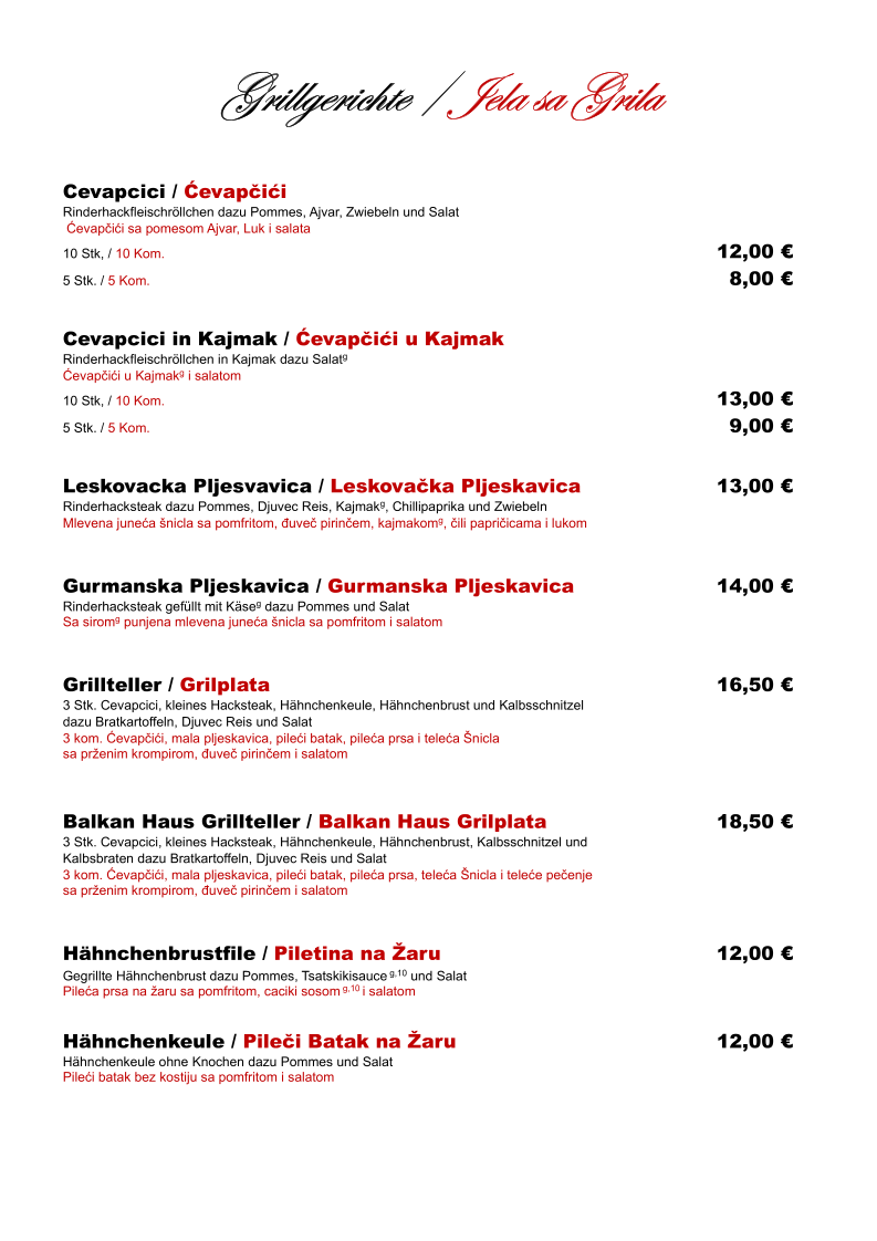 Speisekarte photo 3