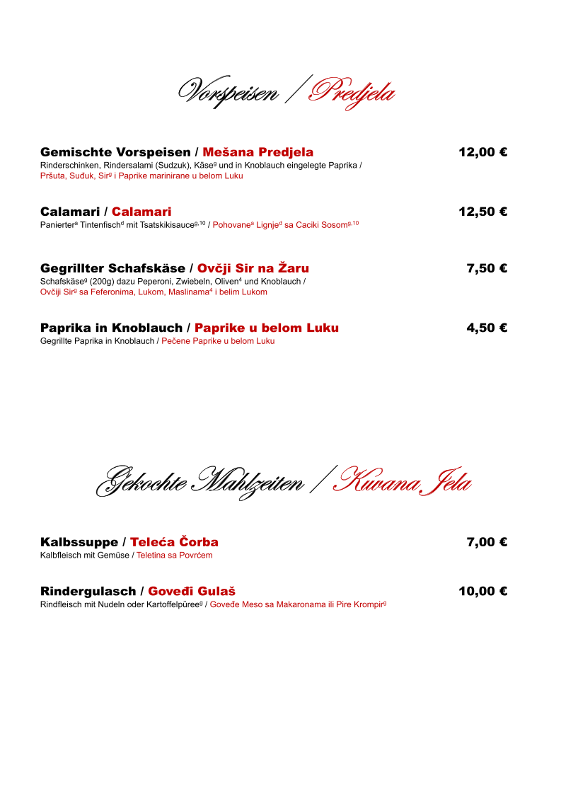 Speisekarte photo 4
