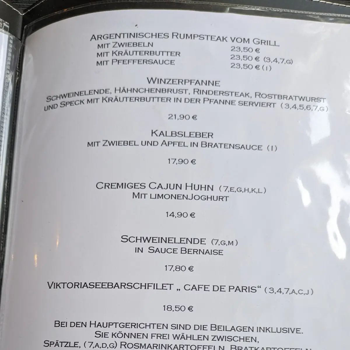 Speisekarte photo 1