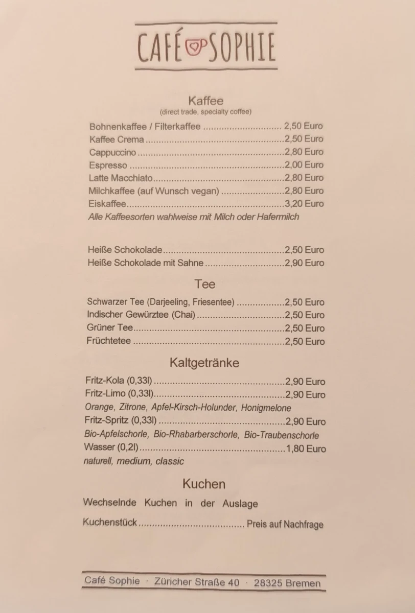 Speisekarte photo 1